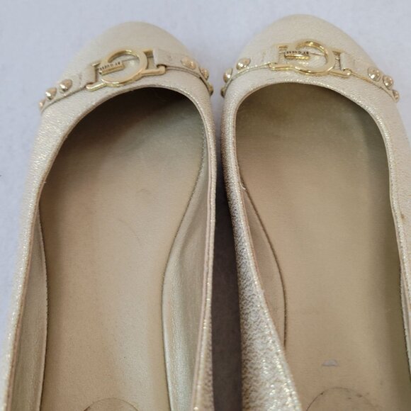 G By Guess Womens Gold Tone Slip-On Ballet Flats Size 9 - Picture 3 of 9